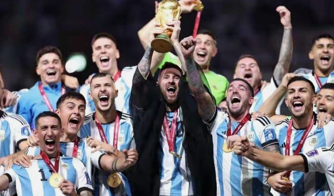梅西加冕世界杯历史射手王，阿圭罗社媒：Messi ️️